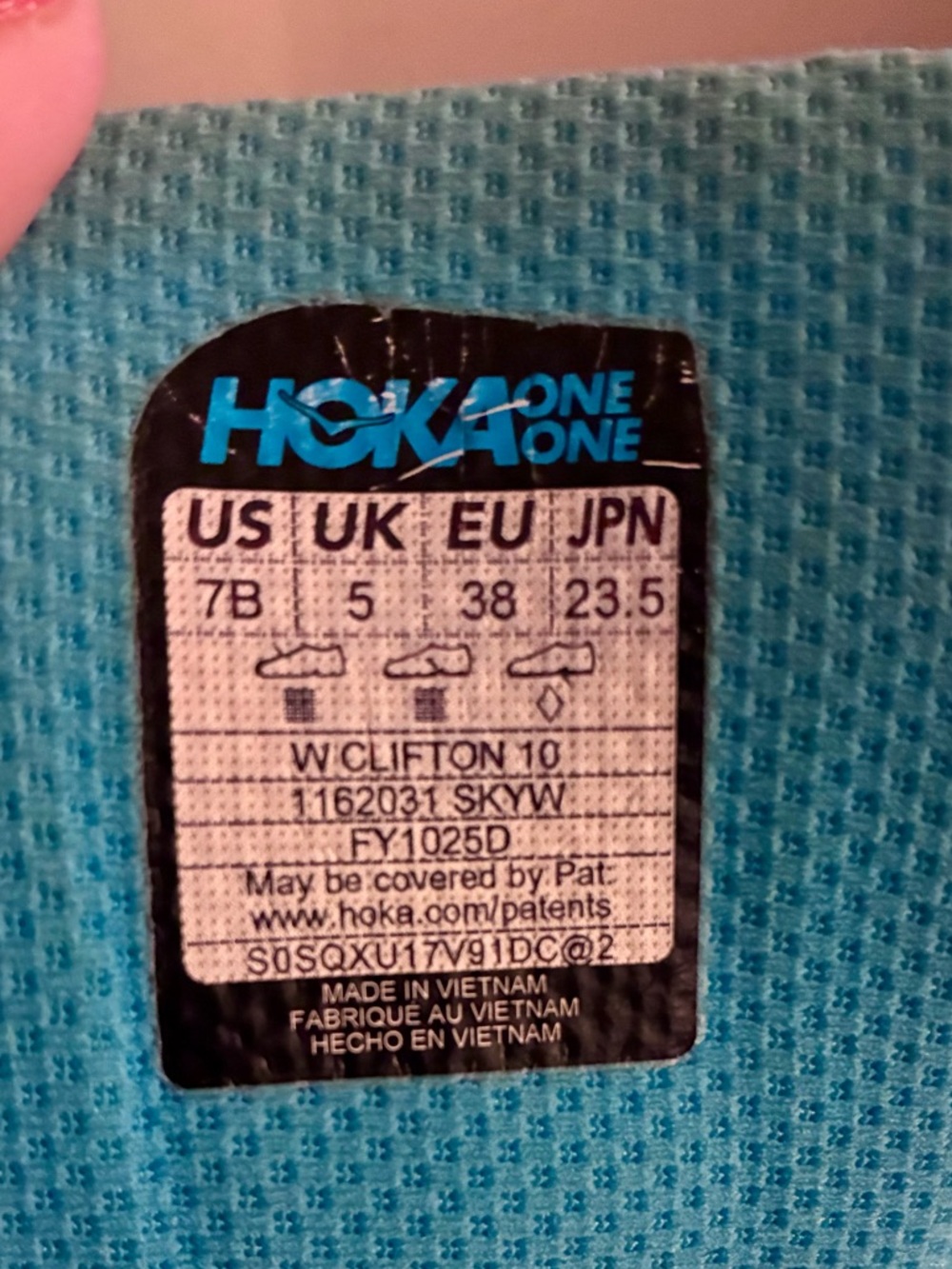 HOKA CLIFTON 10 SKYWARD BLUE. WOMENS SIZE 7 - Picture 5 of 13